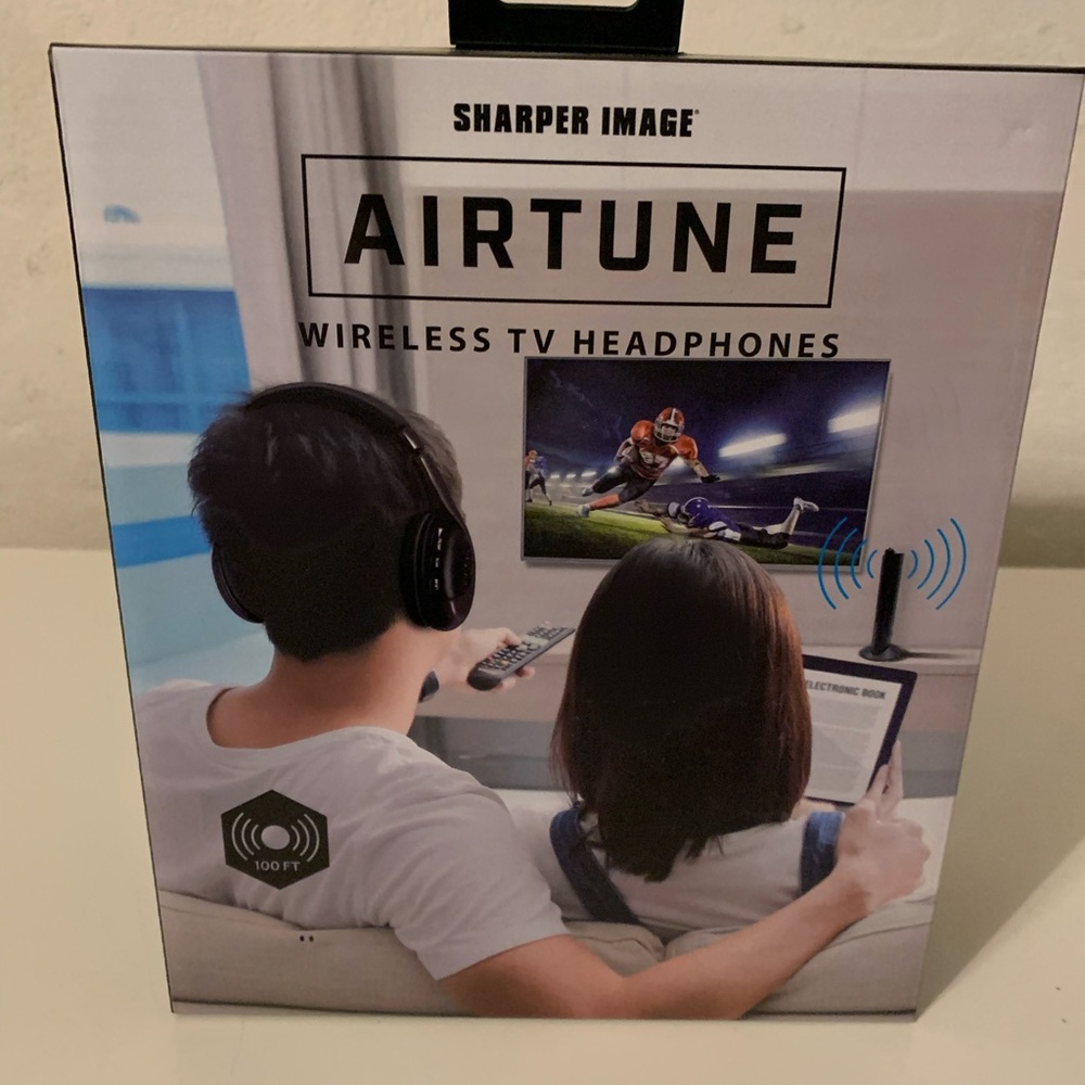 NEW Sharper Image AIRTUNE Wireless TV Headphones